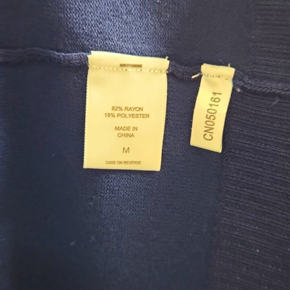 NY & Co. Navy cardigan with lace up back Size: M - Picture 6 of 7
